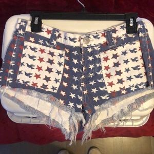 We The Free Free People Red White Blue Shorts